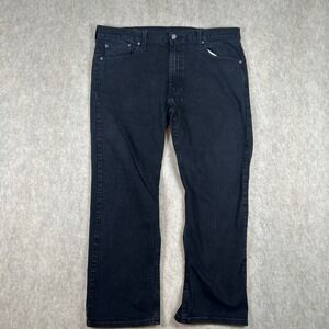 Levi's 569 Jeans Men's 38x30 Loose Fit Straight Leg Black Dark Wash Denim